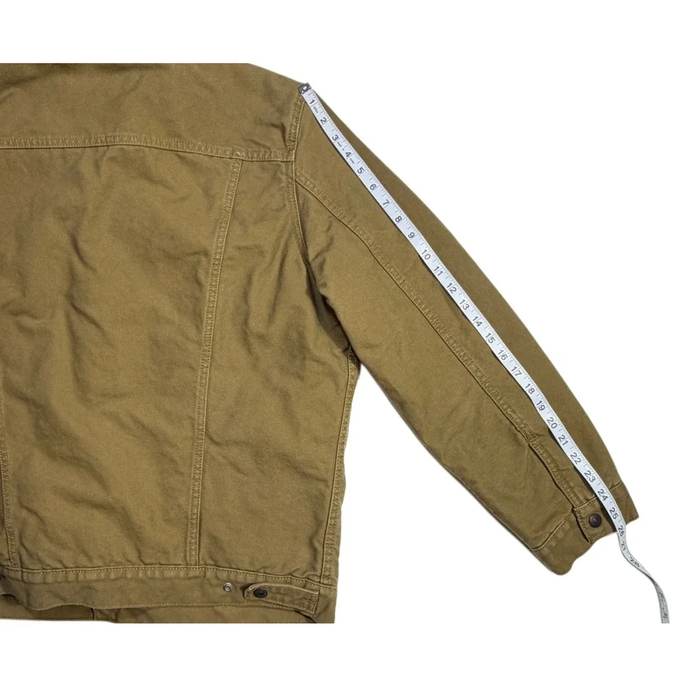 Levi's Type III Sherpa Trucker Jacket XXL Cougar Brown Canvas Workwear